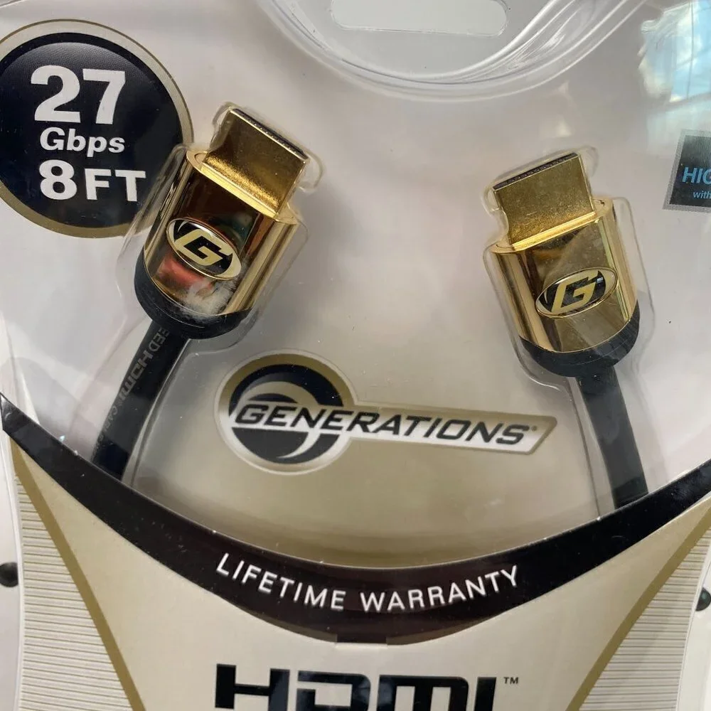 HDMI High Speed Cable with Ethernet 27 Gbps 8 FT 8200 Series NEW